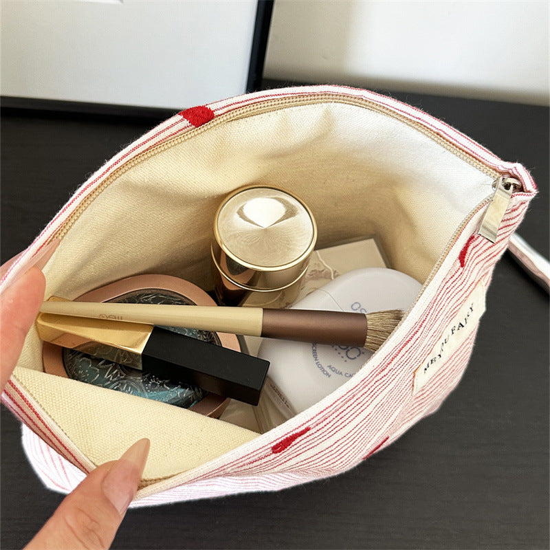 Striped Color Block Makeup Bag - DippedShop Wholesale - #0307