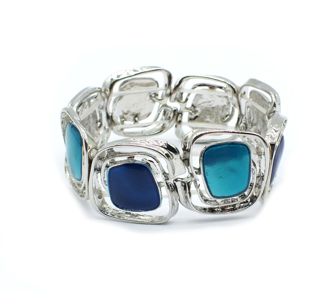Retro Irregular Shape Enamel Stretch Bracelet DP25F829