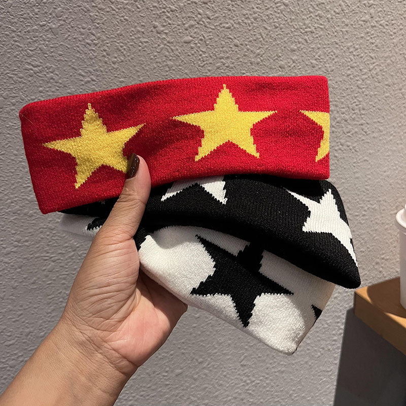 Star Print Knit Headband - DippedShop Wholesale - #7715