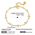 Simple Gola Plated Cubic Zirconia Chain Bracelet 6W6JBR461