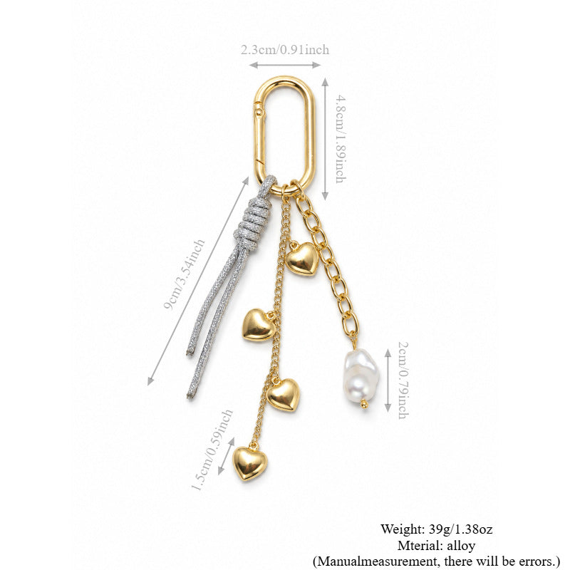 Stylish Rope Braided Heart Pendant Bag Charm 6W10BBC343