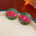 Vintage Sparkly Rhinestone Crystal Stud Earrings 6W6JER720