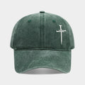 Vintage Wash Fade Cross Embroidery Baseball Caps MK2COW6W6HAT226