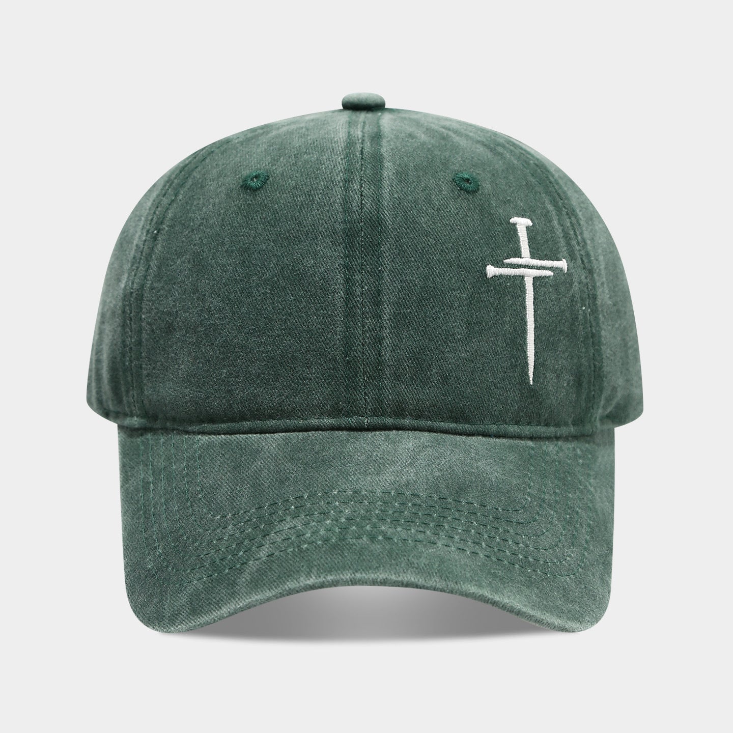 Vintage Wash Fade Cross Embroidery Baseball Caps MK2COW6W6HAT226