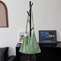 Fresh Tulip Print Canvas Crossbody Bag MK2BLW6W10BBG589