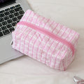 Striped Bowknot Cosmetic Bag - DippedShop Wholesale - #7587