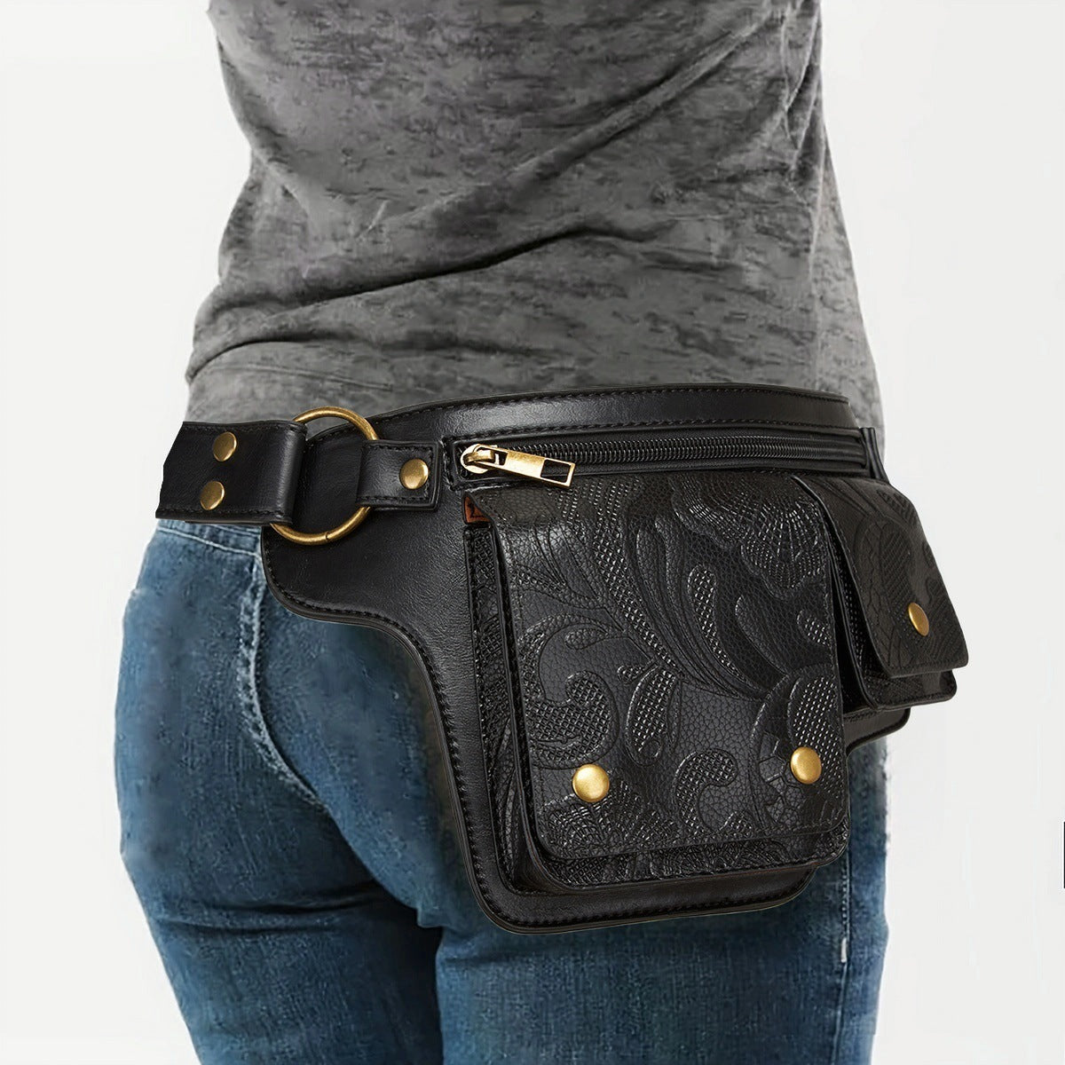 Vintage Outdoor Adjustable Sports Waist Bag 6W10BBG2023