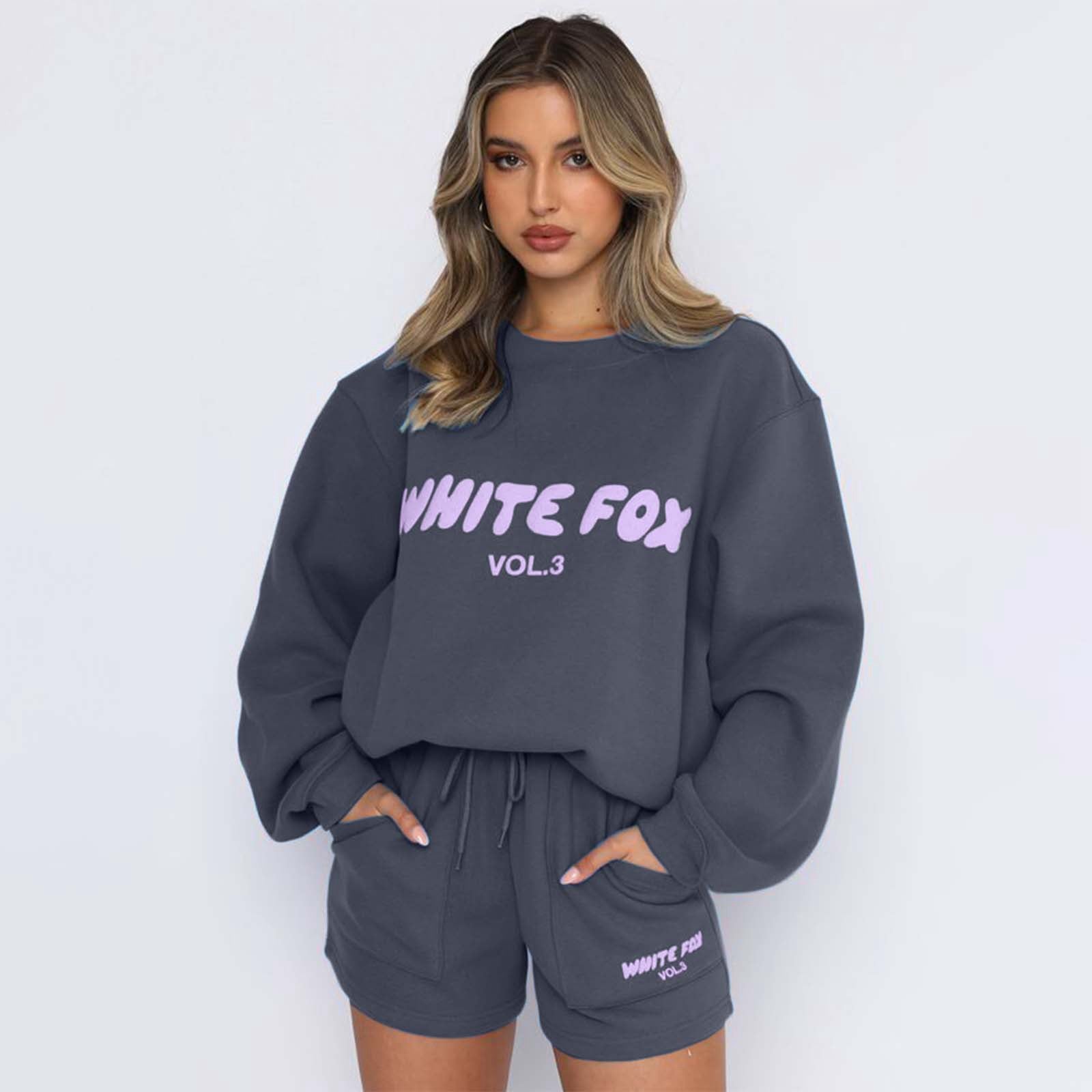 Letter Print Sweatshirt Set - DippedShop Wholesale - #4643
