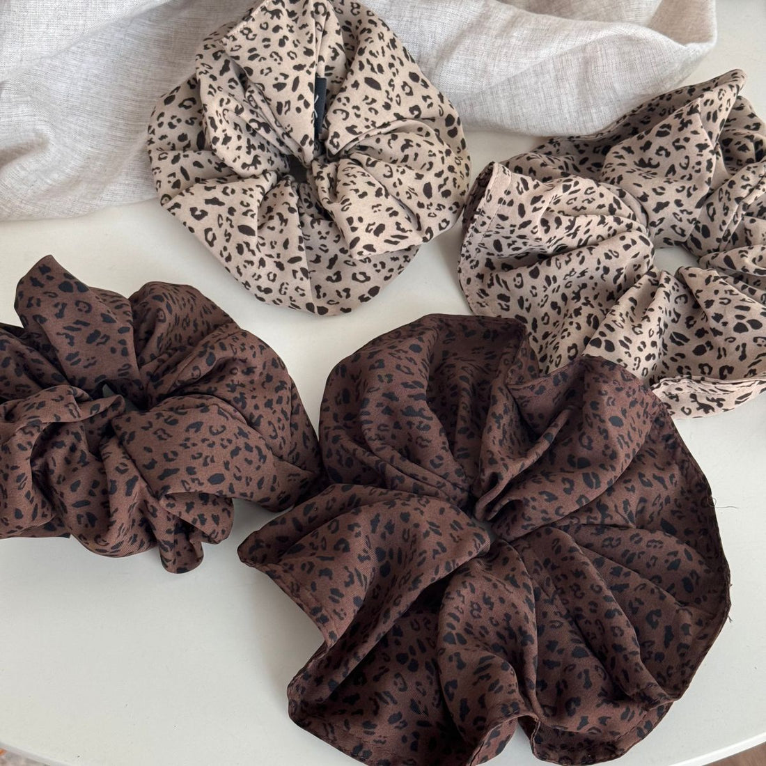 Leopard Print Elastic Retro Large Scrunchies DP25F971
