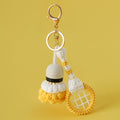 Cute Handmade Crochet Badminton Racket Keychain MK2ZCAS6W10BBC69