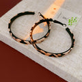 Trendy Leopard Print Circle Statement Hoop Earrongs 6W6JER758
