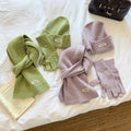 3-Piece Solid Color Knit Scarf Beanie Gloves Set 6W6NSC99