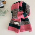 Striped Contrast Knit Scarf - DippedShop Wholesale - #3219