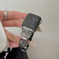 Star‑Burst Shiny Rhinestones Metal Watch Band 6W6JWA105