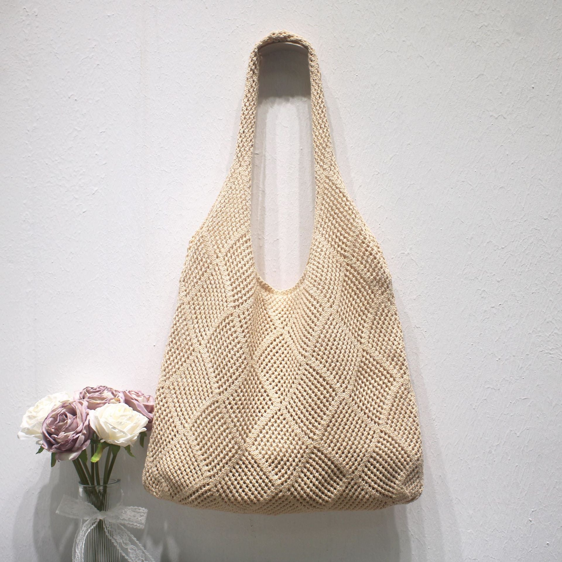 Slouchy Hollow Out Large Capacity Tote Bag 6W10BBG1782