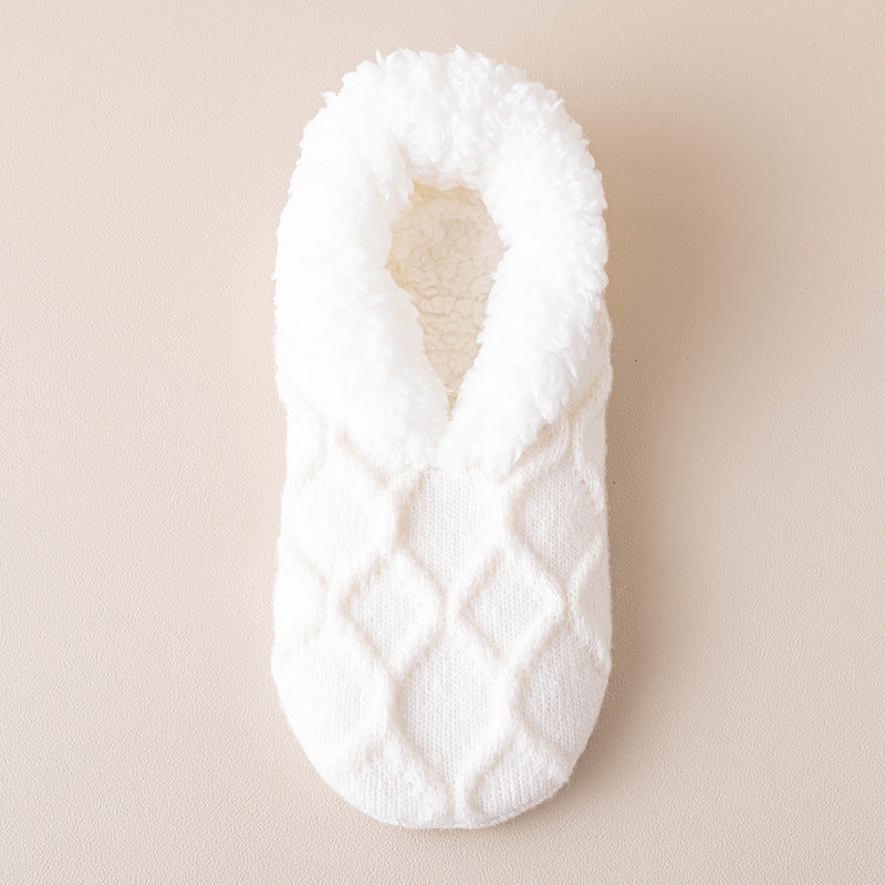 Fuzzy Fleece Lined Warm No Slip Slipper Socks 6W8FSO861