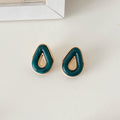 Minimalist Solid Color Hollow Acrylic Stud Earring 6W6JER559