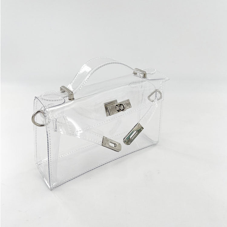 Classic Solid Color Clear Shoulder Bag 6W10BBG1965