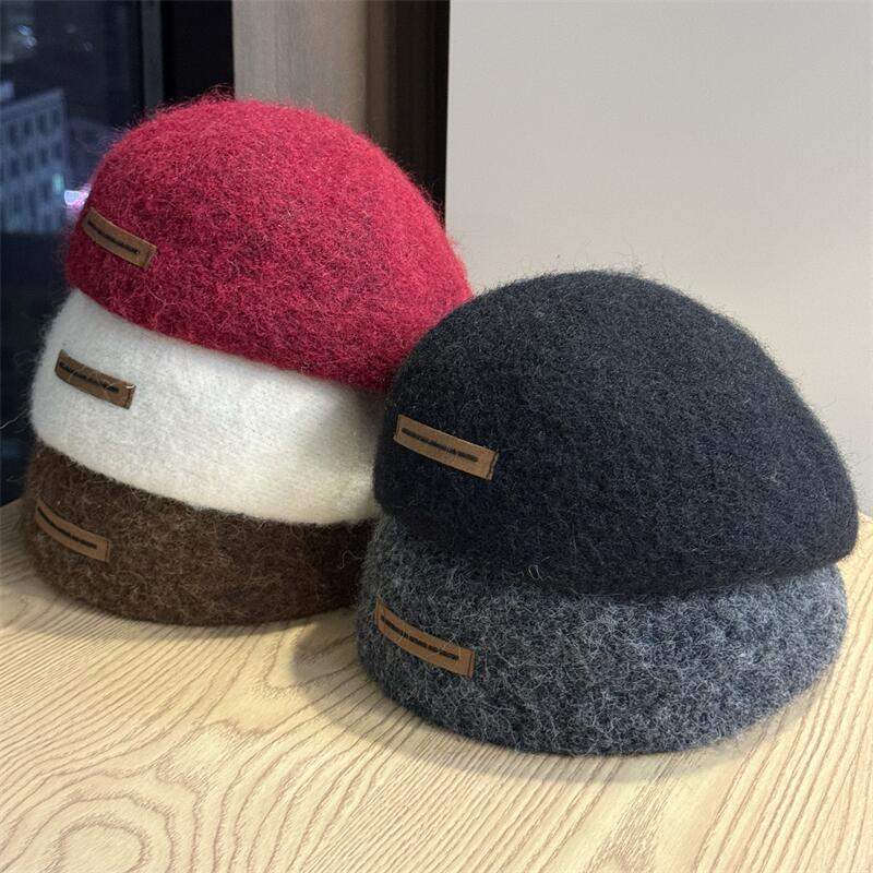 Leather Beret Hat - DippedShop Wholesale - #4291