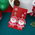 Colorful Rhinestone Santa Claus Dangle Earrings 6W6JER681