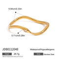 Minimalist Gold Plated Cubic Zirconia Bangle Bracelet 6W6JBR598