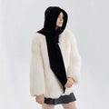 Minimalist Solid Color Hooded Triangle Scarf 6W6NSW300