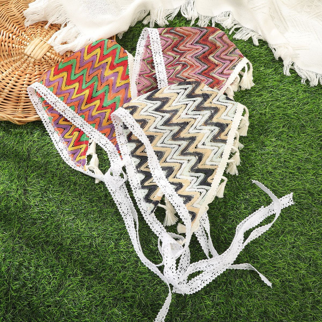 Colorful Striped Headscarf - DippedShop Wholesale - #1139