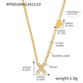Gold Letter Pendant Choker - DippedShop Wholesale - #8611