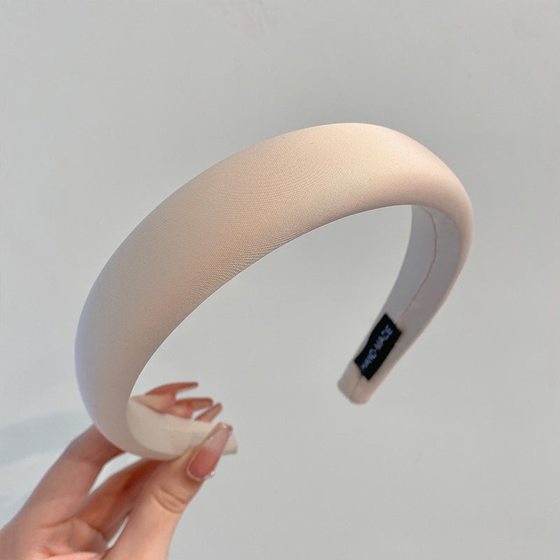 Solid Color Sponge Padded Satin Headbands DP25B866