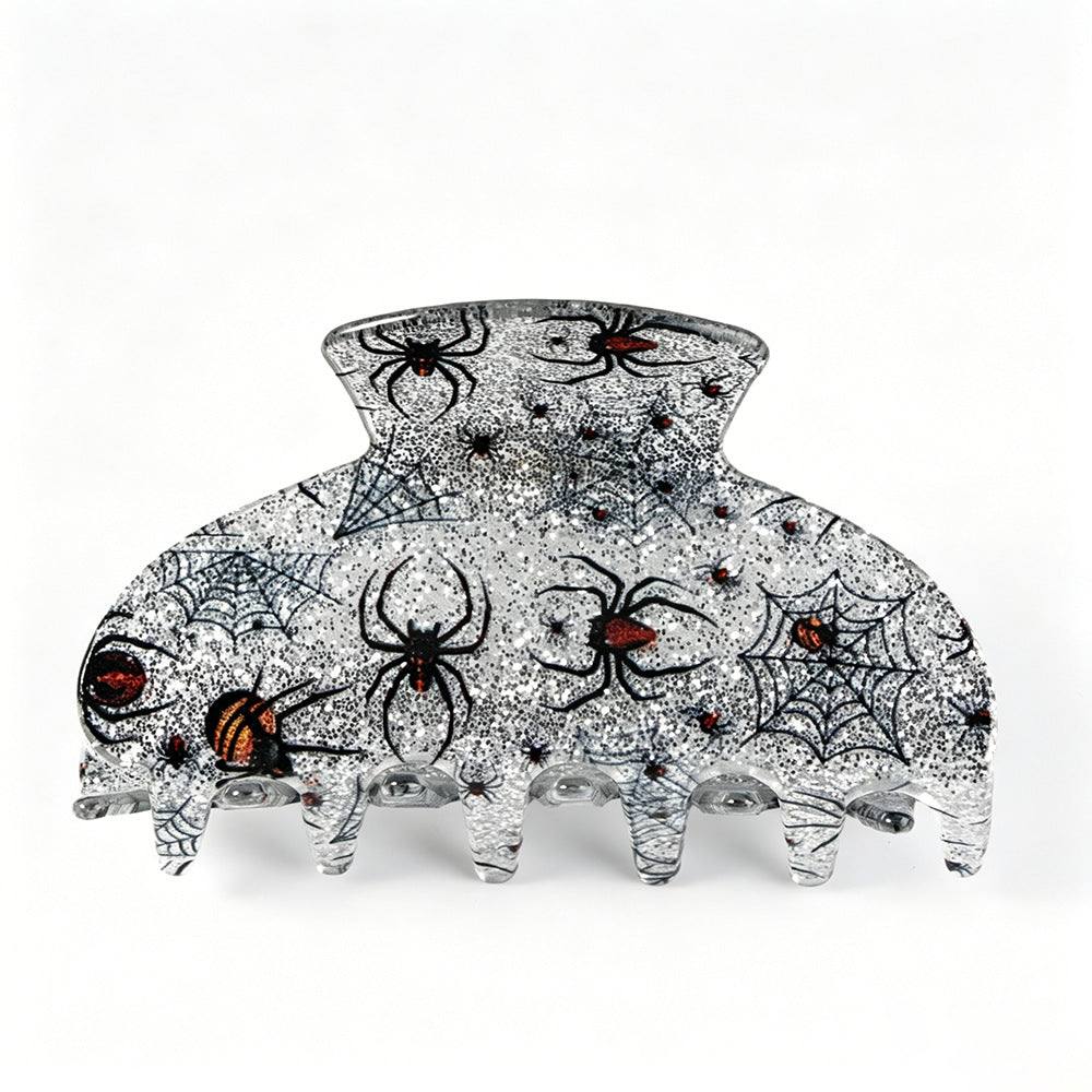 Quirky Halloween Ghost Pumpkin Hair Claw 6W6HCP1324