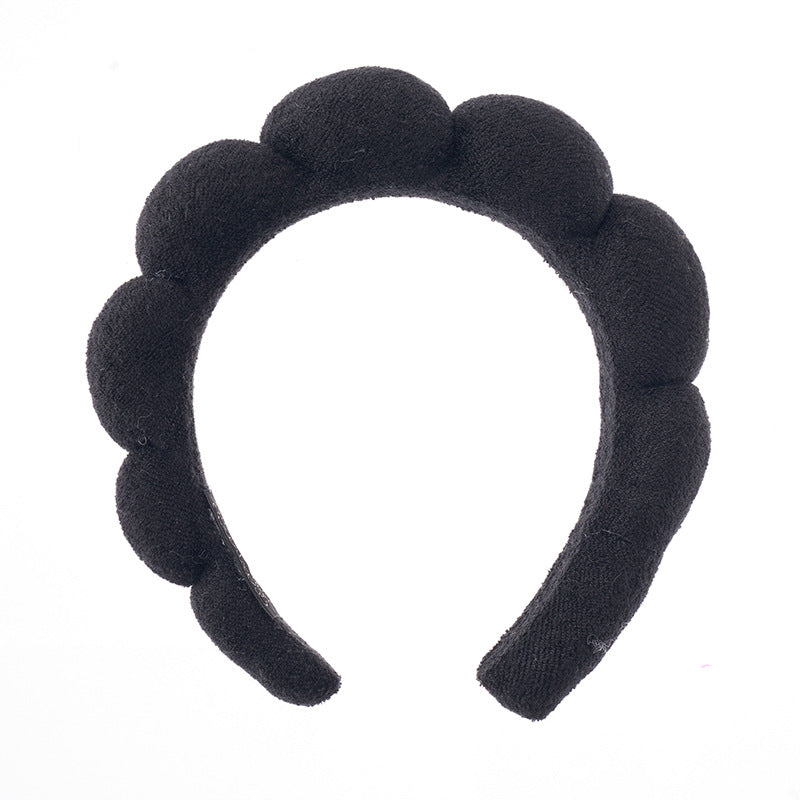 Solid Color Cloud Padded Sponge Spa Hairband 6W6HBD269