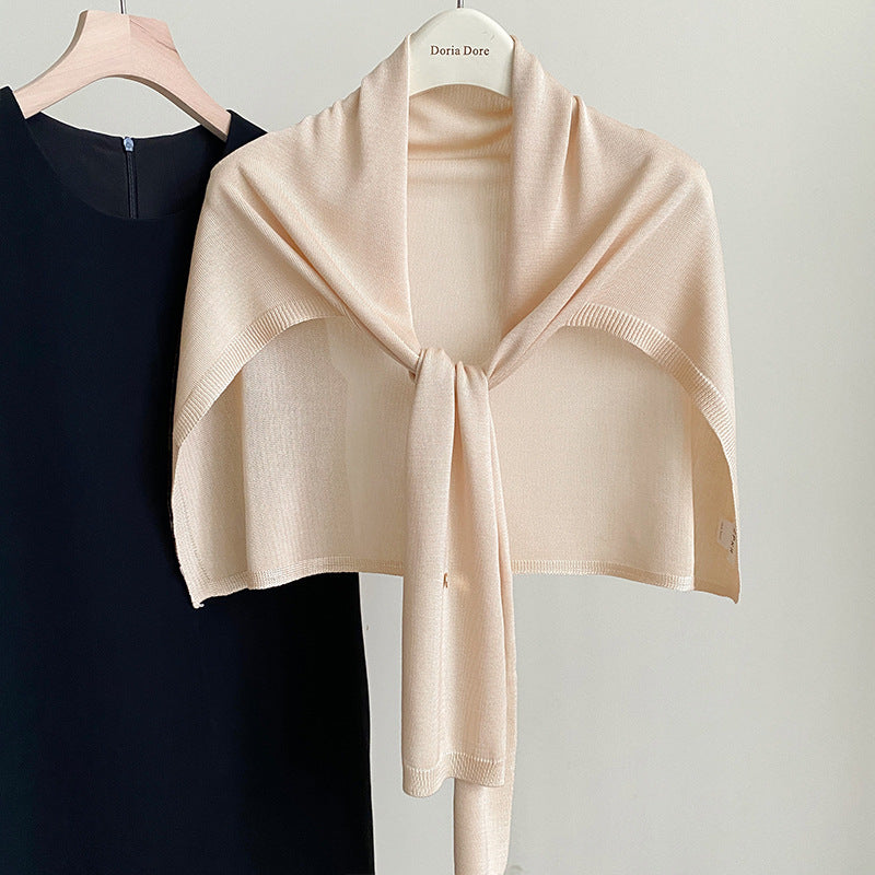 Elegant Solid Color Knit Shawl Wrap 6W6NSC55