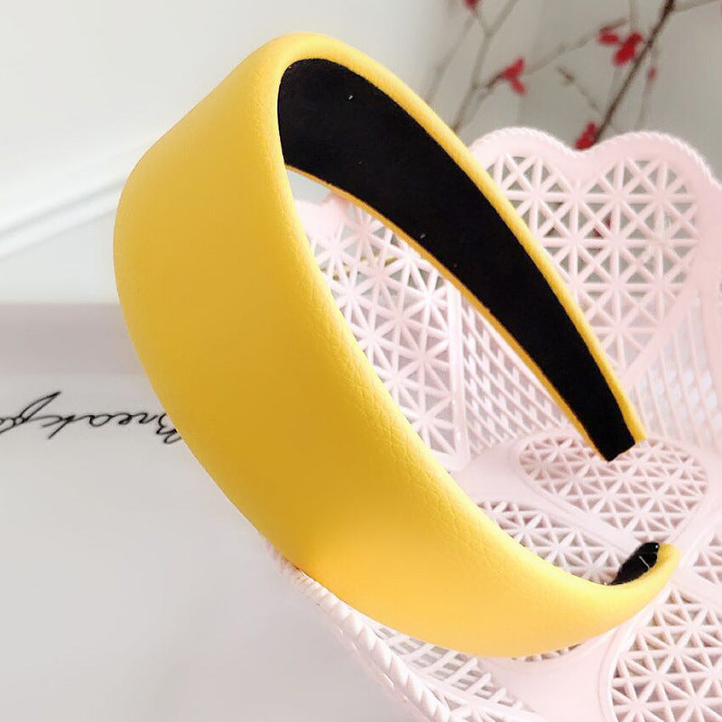 Minimalist Solid Color Rivet PU Leather Headband MK2PIM6W6HBD76