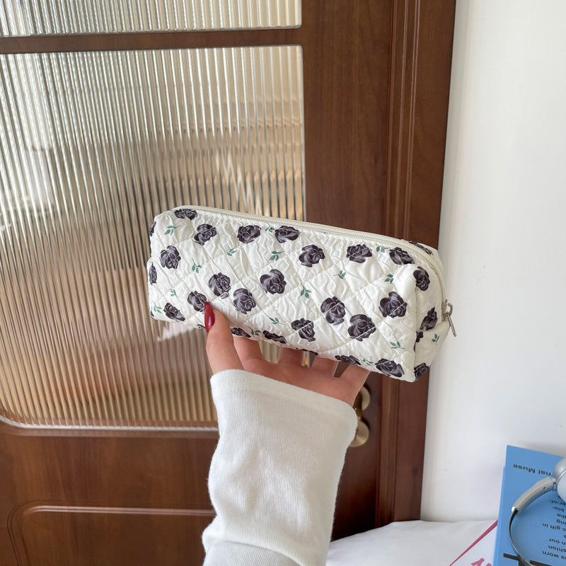 Floral  Quilted Storage Cosmetic Bag 6C5CO72