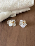 Shell Disc Stud Earrings - DippedShop Wholesale - #4467