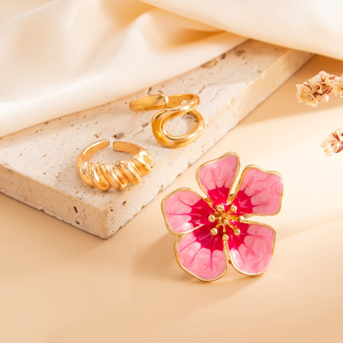 Floral Toe Ring Set - DippedShop Wholesale - #3283