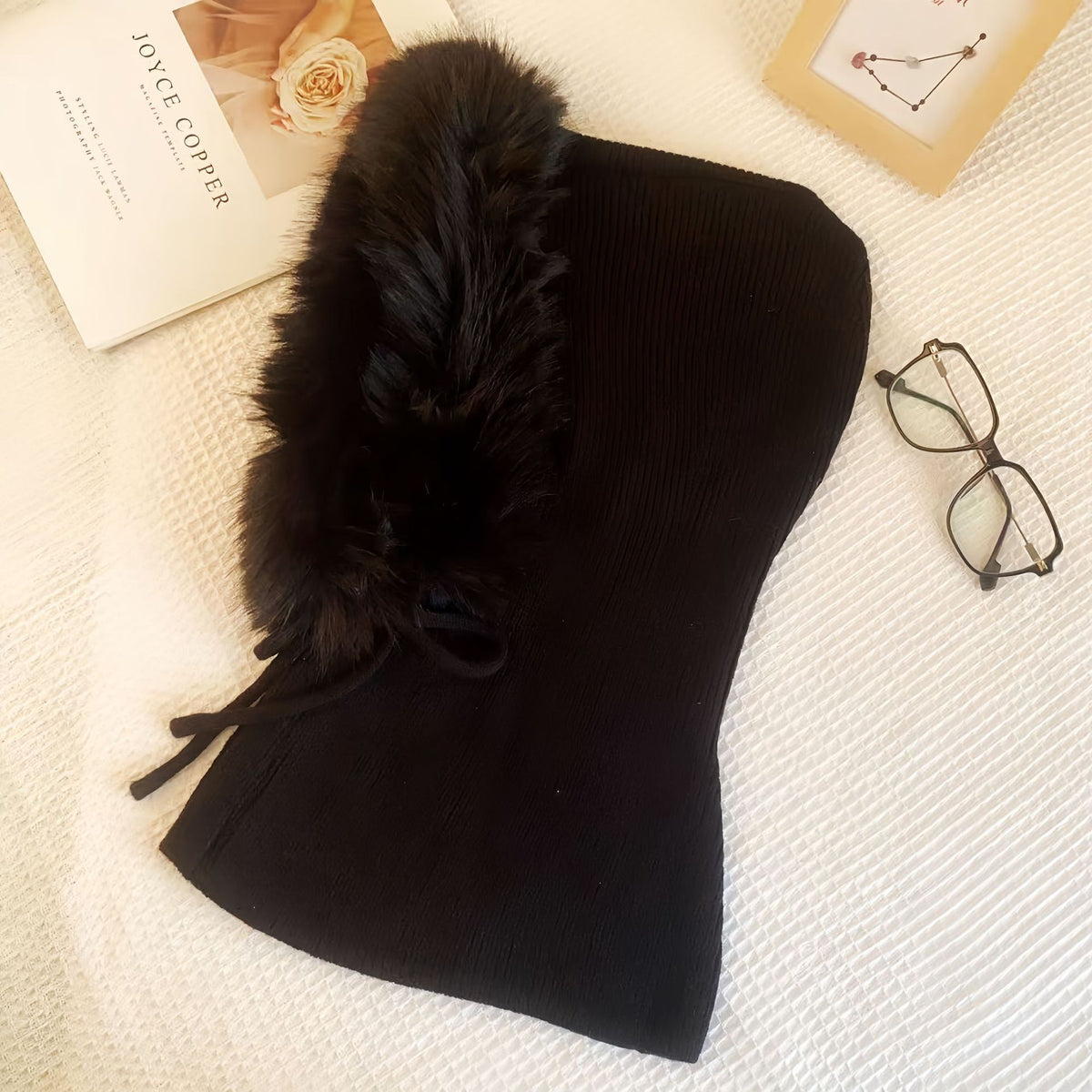 Knit Hooded Scarf Cap - DippedShop Wholesale - #2003