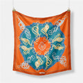 Fashion Abstract Print Versatile Square Silk Scarf 8BW6NSI14