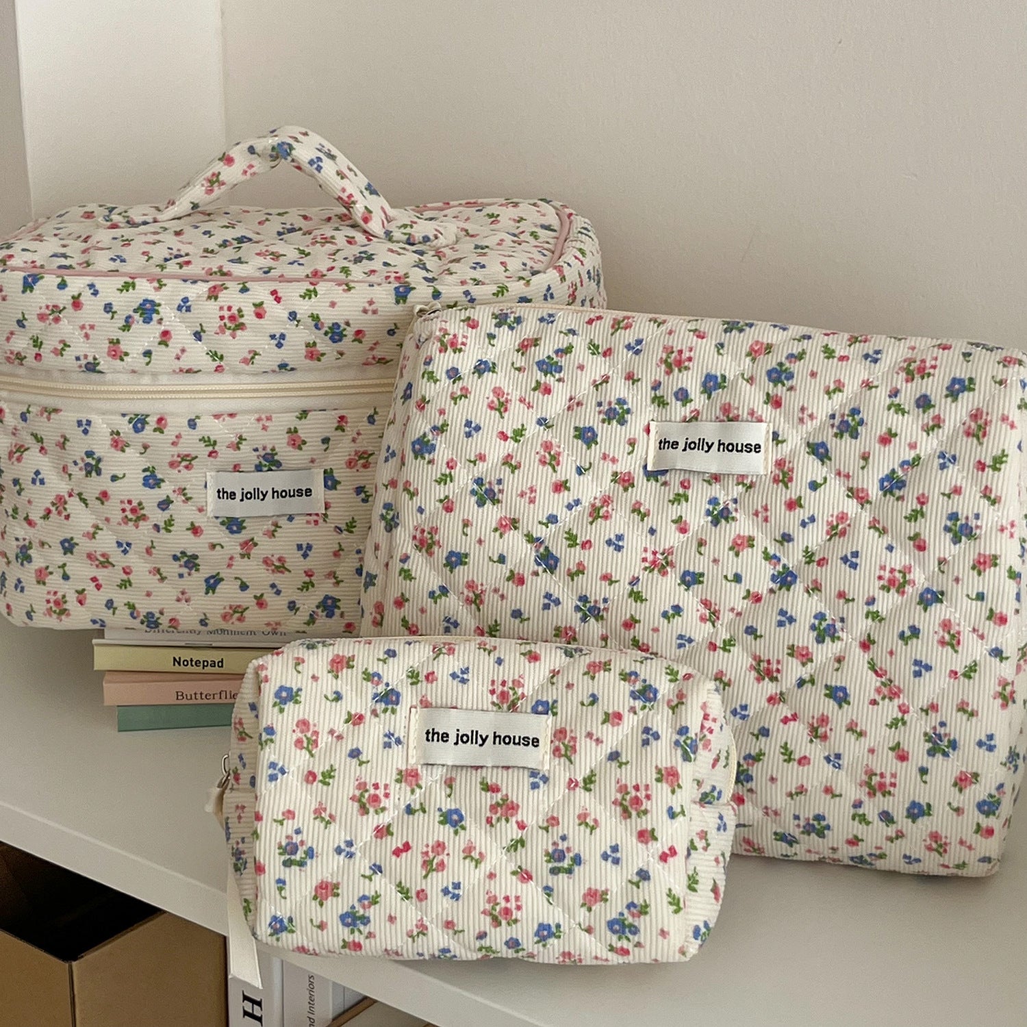 Flower Print Makeup Bag - DippedShop Wholesale - #7571