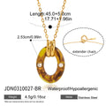 Vintage Gold Oval Pendant Necklace - DippedShop Wholesale - #1011