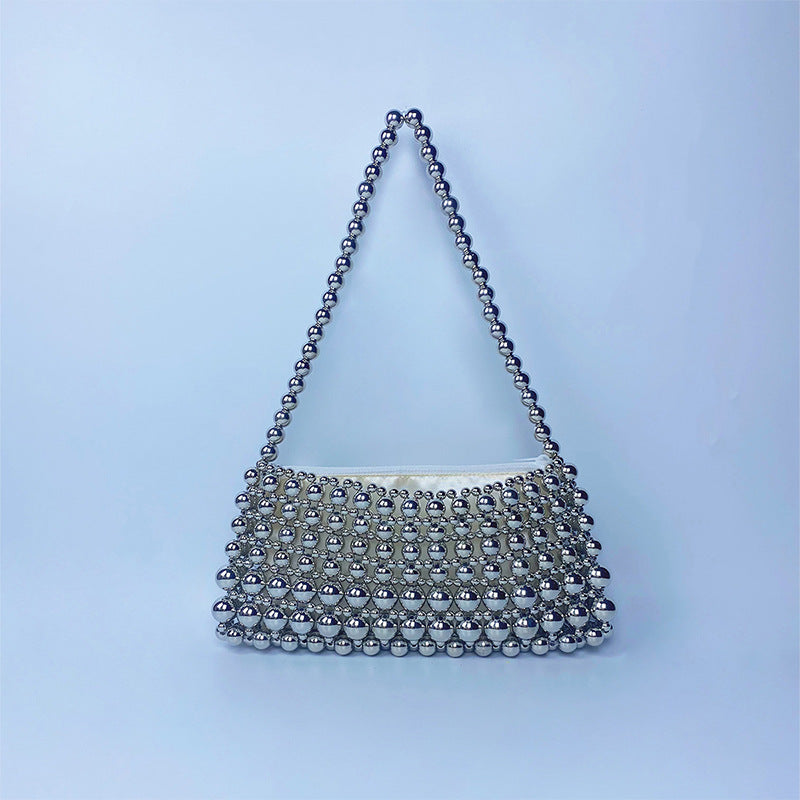 Simple Handmade Beads Braided Handbags DP25C693