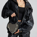 Punk Studded Heart Handbag - DippedShop Wholesale - #4371