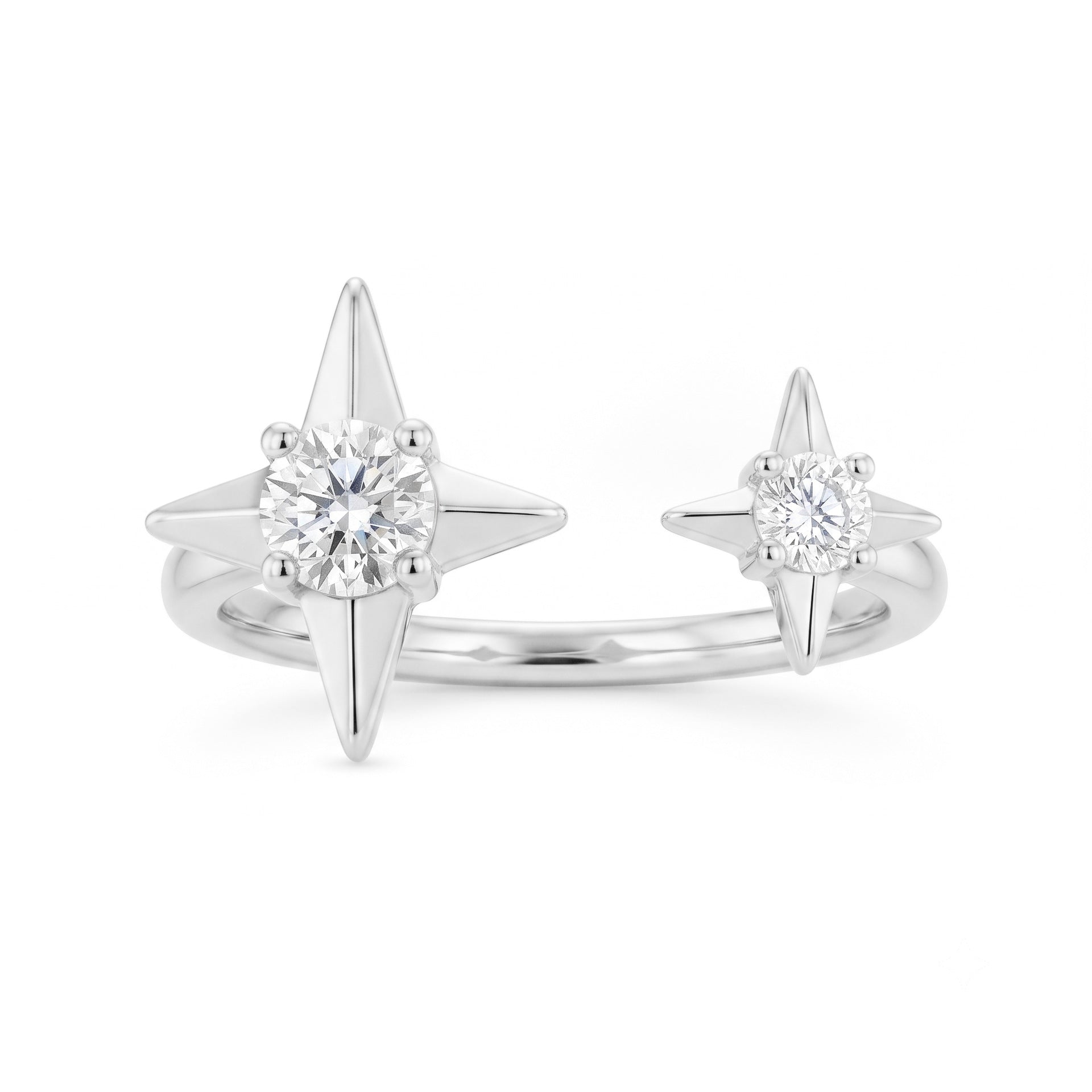 Rhinestone Star Open Ring - DippedShop Wholesale - #0803