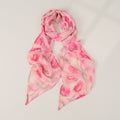 Color Block Plaid Print Silk Scarf 6W6NSI222