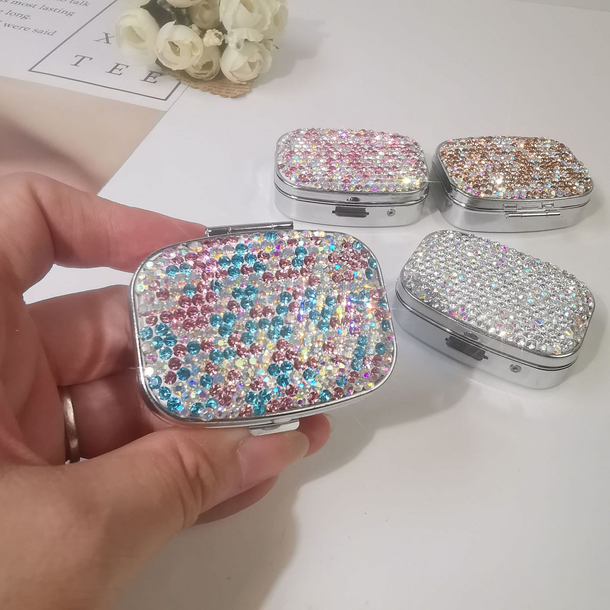 Rhinestone Metal Storage Case - DippedShop Wholesale - #1107