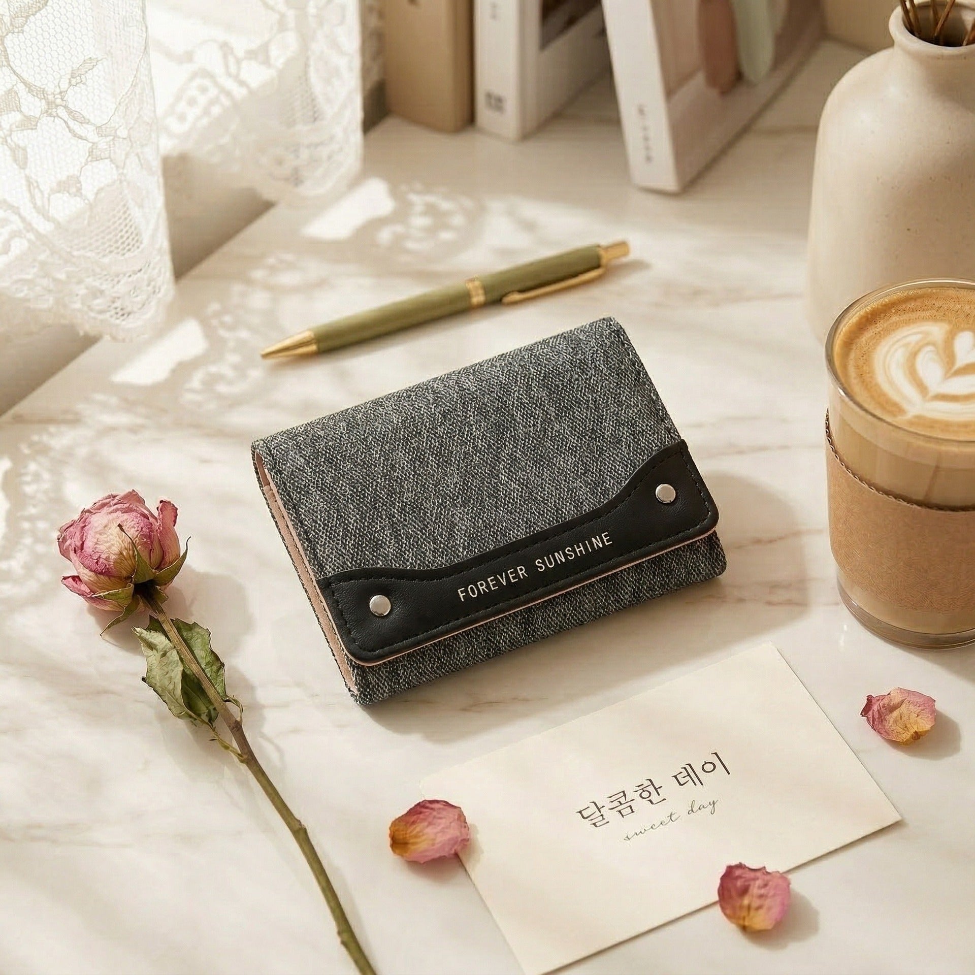 Fashion Trifold Portable Card Organizer Wallet 6S10BWB93