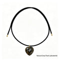 Minimalist Color Contrast Heart Pendant Magnetic Necklace 6W6JNC419L