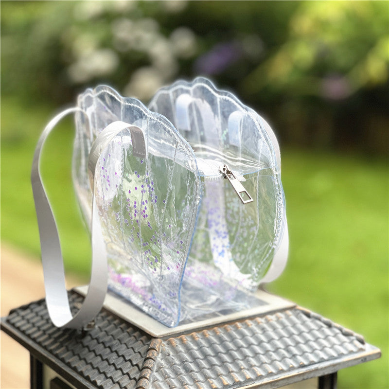 Transparent PVC Seashell Tote - DippedShop Wholesale - #8307