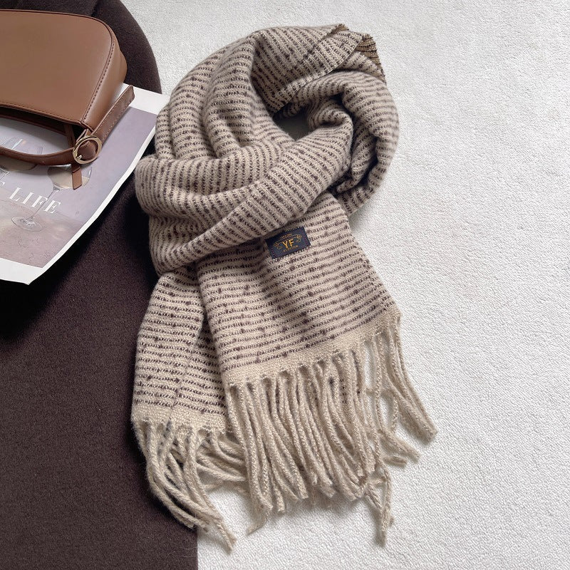 Striped Tassel Shawl Scarf - DippedShop Wholesale - #8195