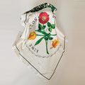 Elegant Flower Print Soft Neckerchief Silk Scarf MK2BW6W6NSI20